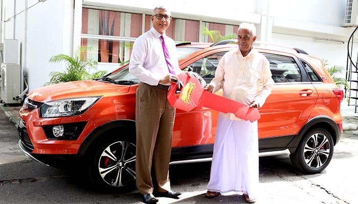 Winner of the Motor Vehicle  of the draw of Lagna Wasana Supiri Dhana Yoga